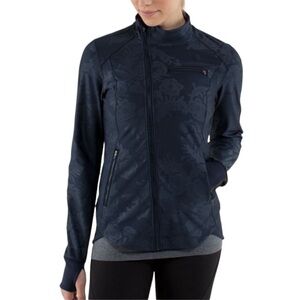 Lululemon Keep It Up Jacket Laceoflage Embossed Inkwell / Inkwell Size 4
